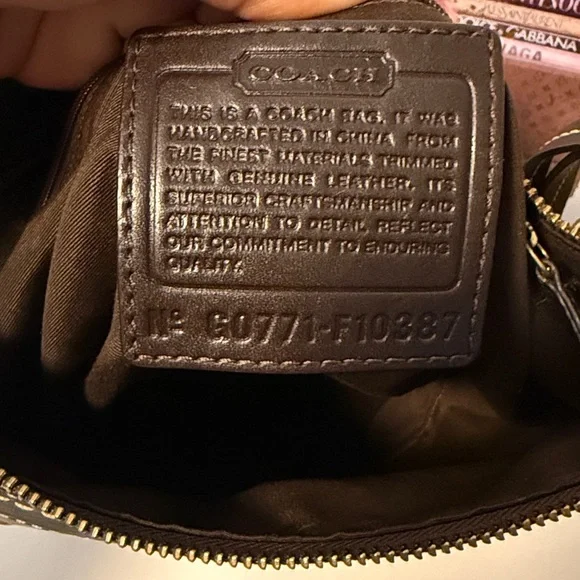 Coach Patchwork Shoulder Bag in Gold and Brown - Picture 6 of 8